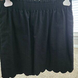 J Crew Black Linen Skirt